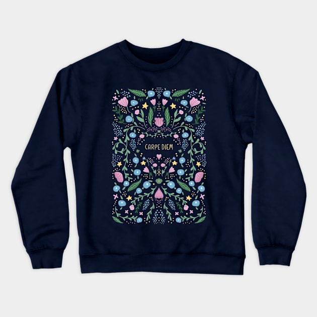 Carpe diem Crewneck Sweatshirt by Valeria Frustaci 